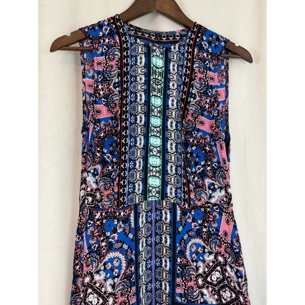 Twelfth Street by Cynthia Vincent Silk V-Neck‎ Midi Dress Size Medium - Picture 3 of 10